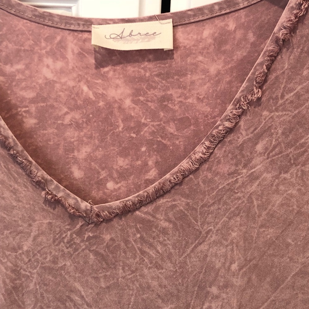 NEW Abree Mineral Washed Rose Tunic Dress - Picture 5 of 5